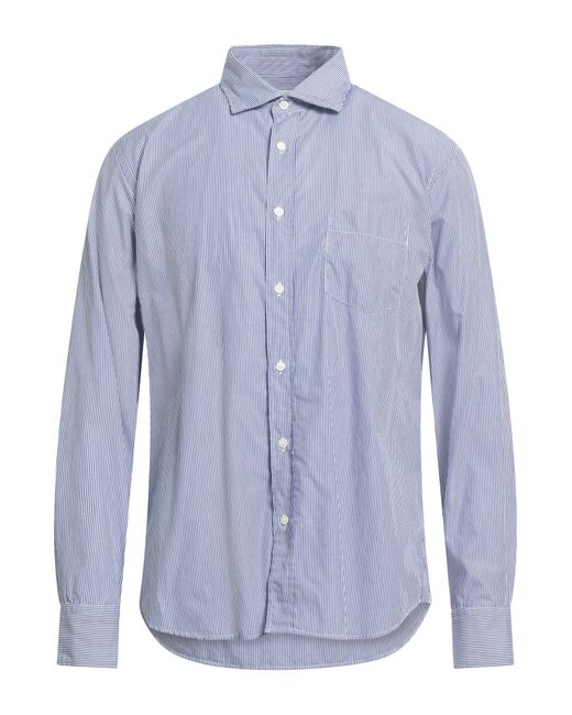 Hartford Blue Shirt Cotton for men