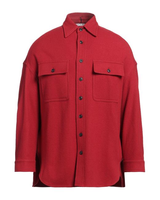 Destin Red Shirt Wool, Cashmere for men