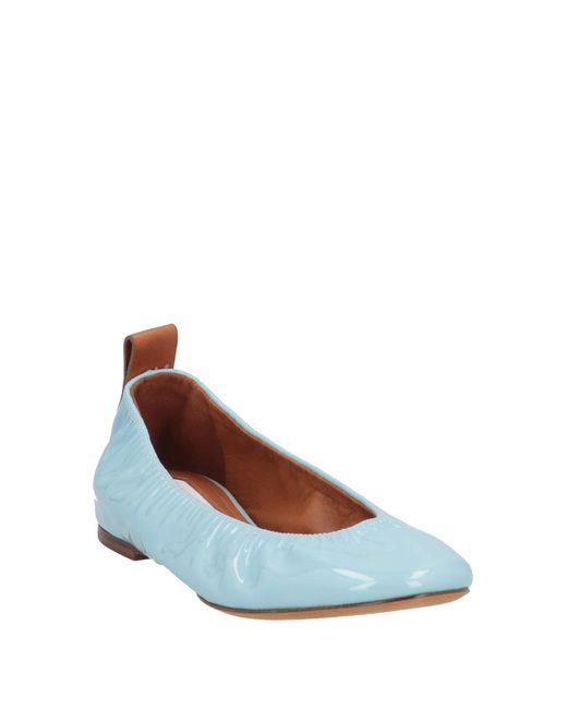 Lanvin Blue Ballet Flats Calfskin