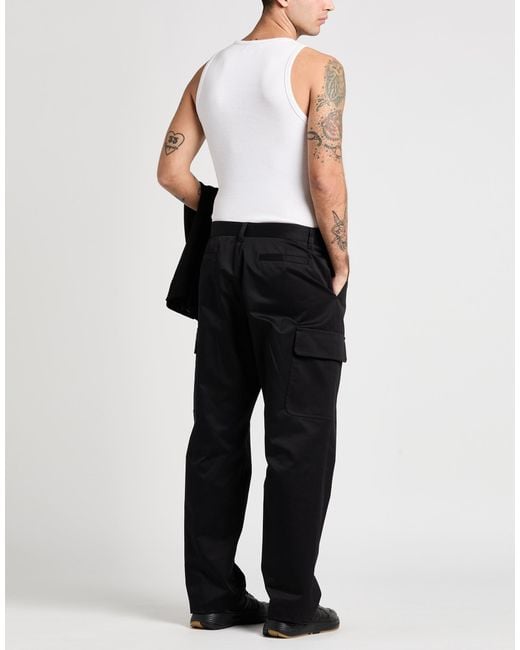 Versace Black Pants Cotton, Polyester for men