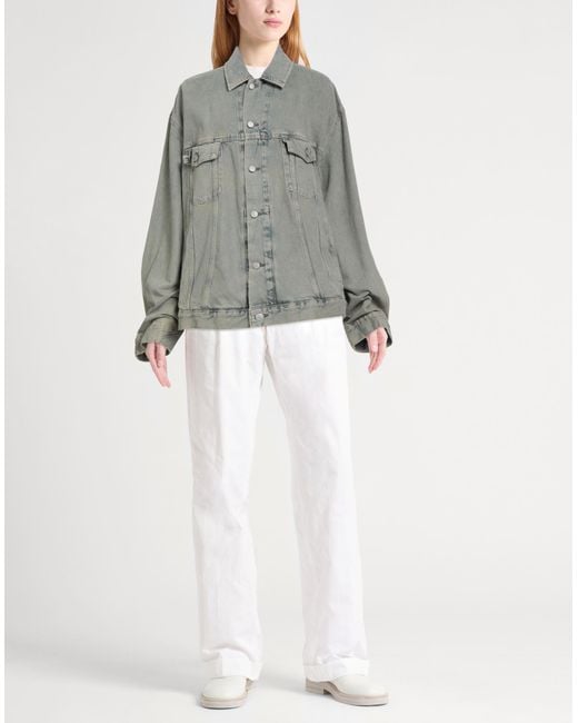 Acne Gray Denim Outerwear Cotton