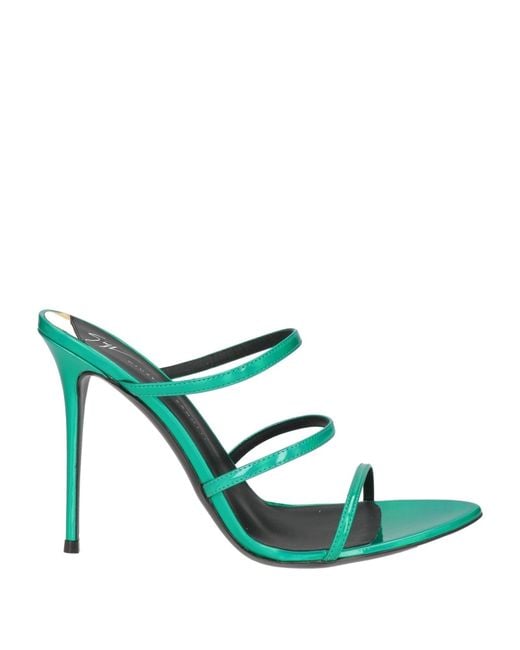 Giuseppe Zanotti Green Sandals Textile Fibers
