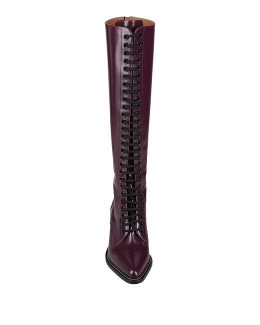 Chloé Purple Boot Leather