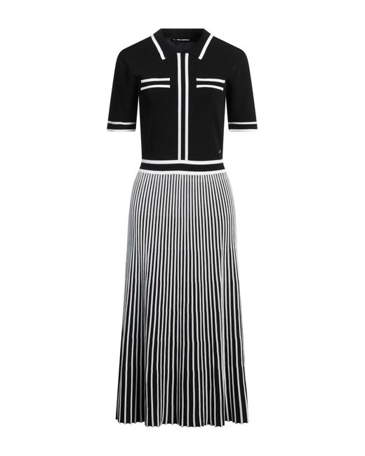 Karl Lagerfeld Black Midi-Kleid