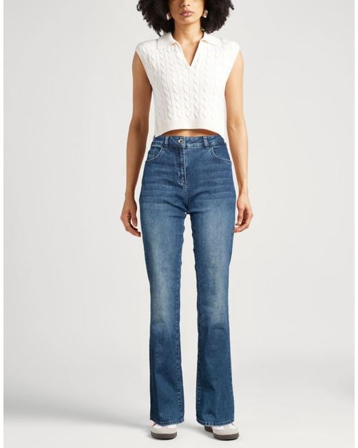 Patrizia Pepe Blue Jeans Cotton, Polyester, Elastane