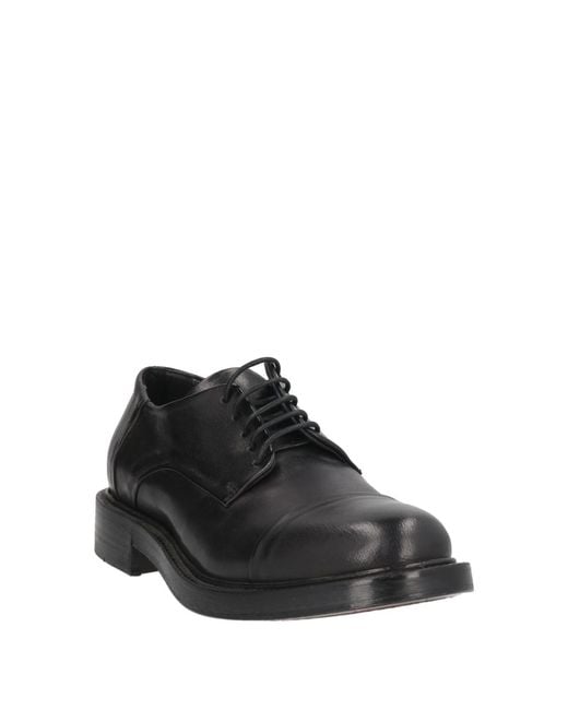 Ernesto Dolani Black Lace-Up Shoes Leather for men