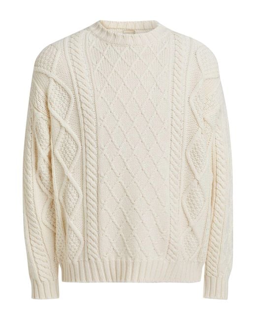 Massimo Alba White Ivory Sweater Virgin Wool for men