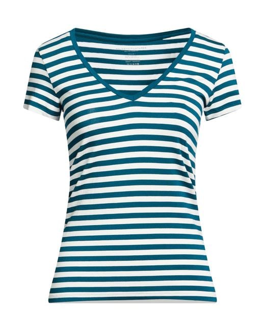 Majestic Filatures Blue T-Shirt Viscose, Elastane