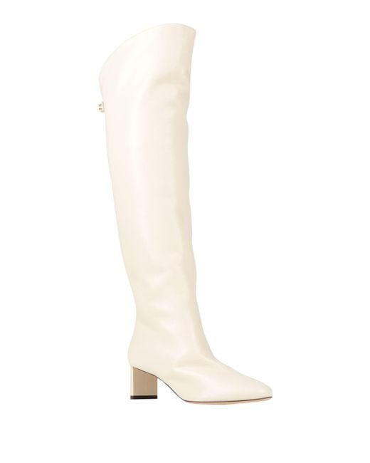 Skorpios White Boot Leather