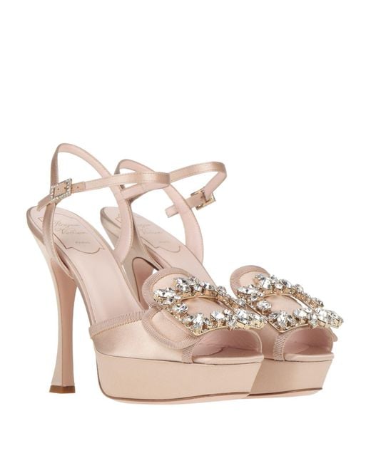 Roger Vivier Natural Blush Sandals Textile Fibers