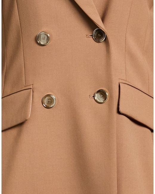 Marella Natural Sand Blazer Polyester, Virgin Wool, Elastane