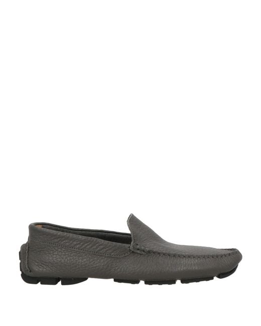 Giovanni Conti Gray Loafers Leather for men