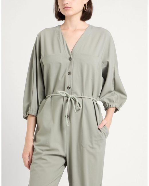Alysi Gray Jumpsuit Virgin Wool, Elastane