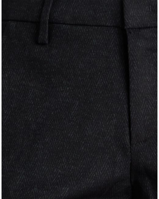 Dondup Black Pants Cotton, Polyester, Elastane for men