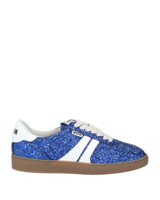 MSGM Blue Sneakers Textile Fibers