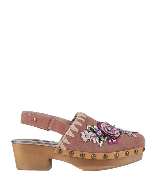 Mou Pink Mules & Clogs