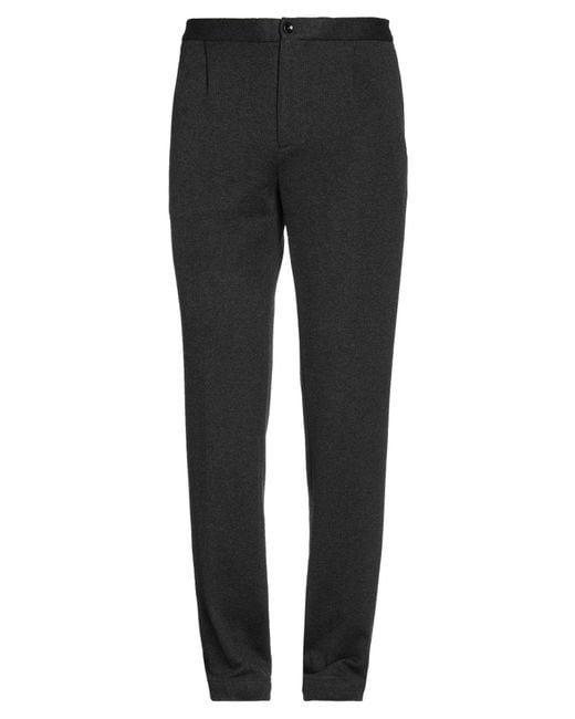 Incotex Black Pants Viscose, Polyamide, Elastane for men
