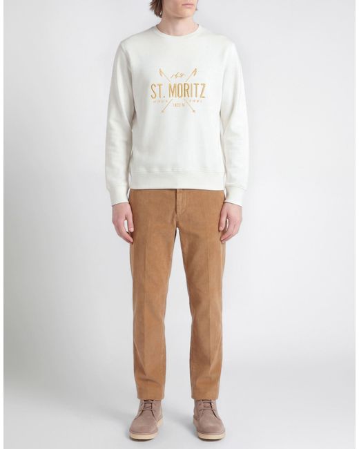 Fefe White Sweatshirt Cotton, Polyester for men