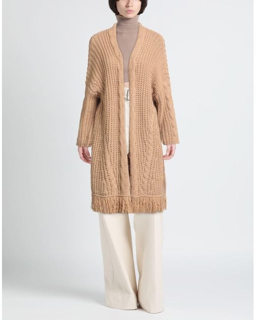 MILVA MI Natural Camel Cardigan Viscose, Wool, Alpaca Wool