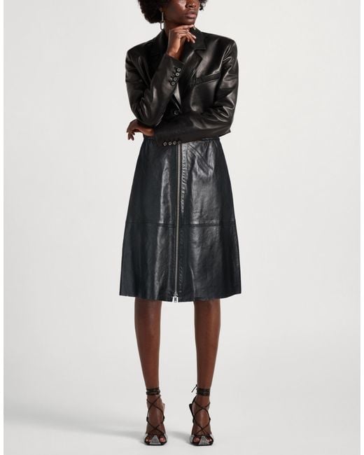 Ba&sh Black Midi Skirt