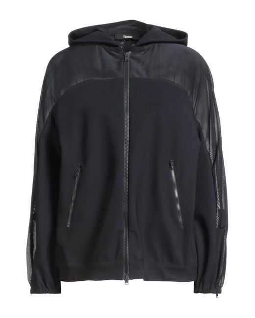 Herno Black Jacket Polyamide, Elastane, Cotton, Viscose