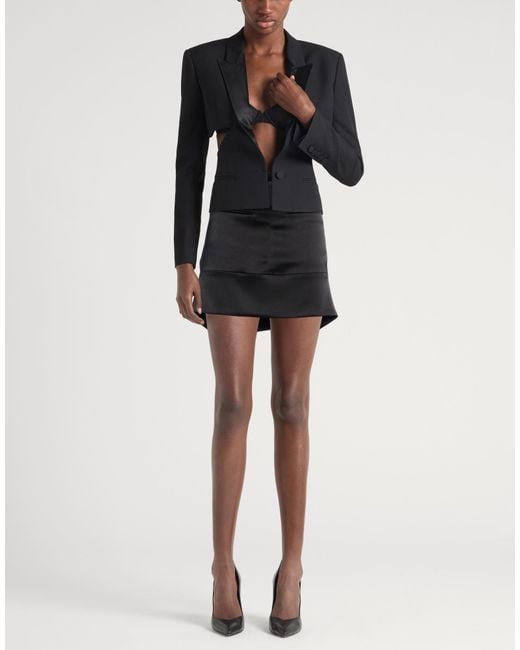 Courreges Black Mini Skirt Triacetate, Polyester