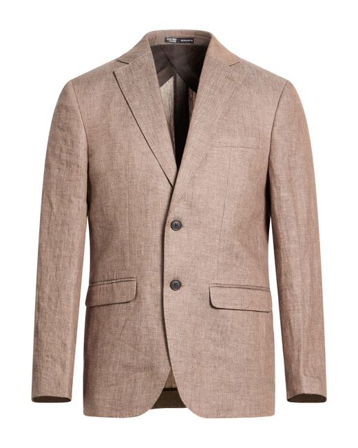 SELECTED Brown Khaki Blazer Linen for men