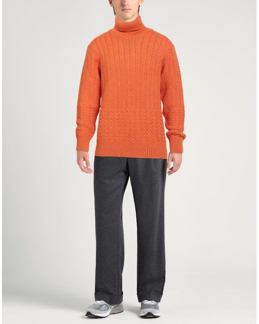 Zanone Orange Turtleneck for men
