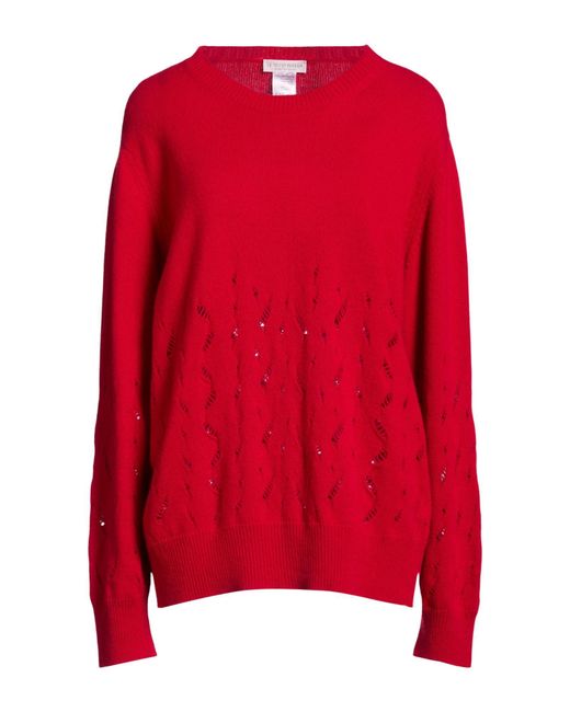Le Tricot Perugia Red Sweater Virgin Wool