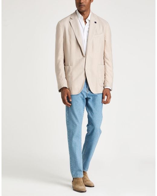 Lardini Natural Blazer Tencel, Wool for men