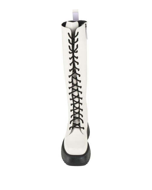 3Juin White Boot Leather