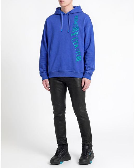 Versace Jeans Couture Blue Sweatshirt Cotton for men