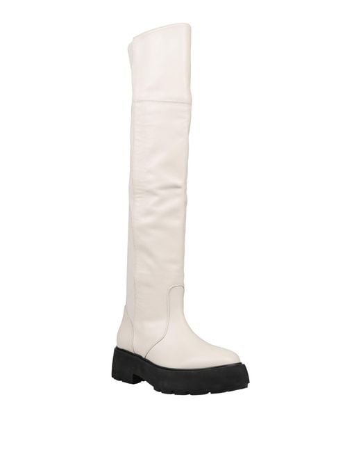 Strategia White Ivory Boot Leather