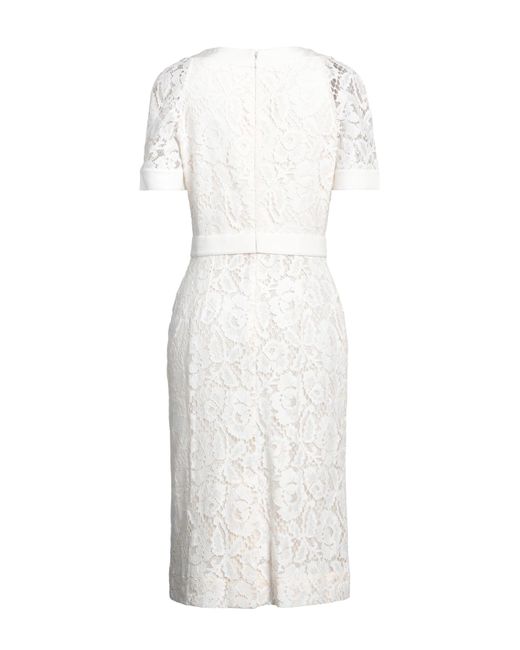 Elie Saab White Lace Midi Dress