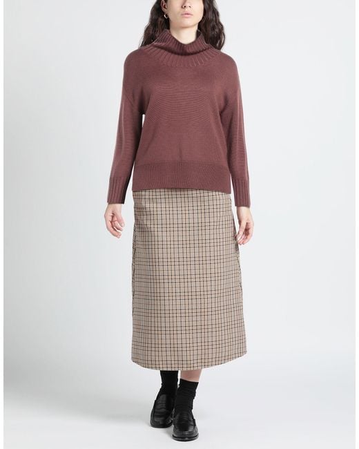 Alpha Studio Purple Turtleneck Wool, Tencel