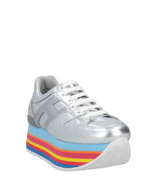 Hogan Blue Sneakers Leather, Textile Fibers