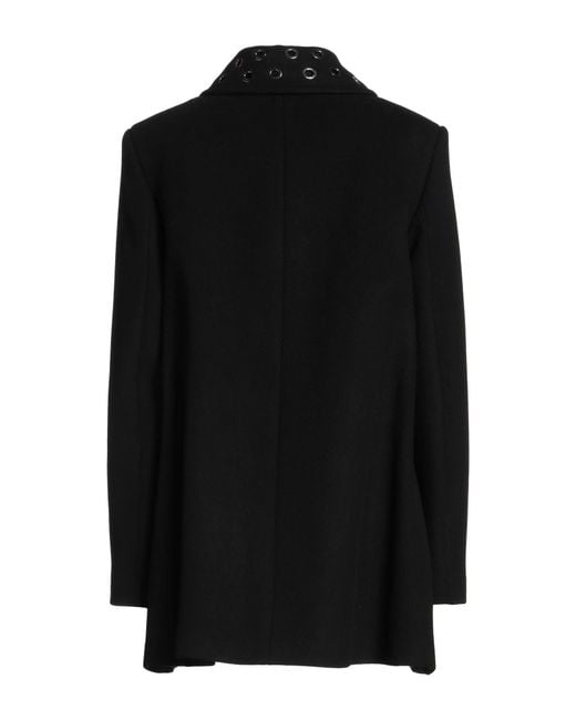 MSGM Black Coat Virgin Wool, Polyamide