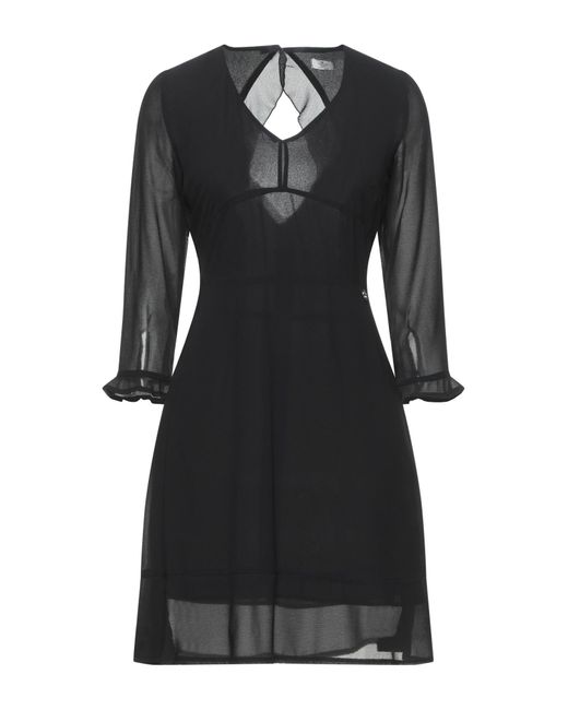 Rebel Queen By Liu Jo Synthetic Short Dress in Black - Lyst