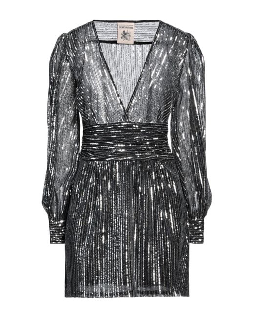 Semicouture Gray Mini Dress Polyester