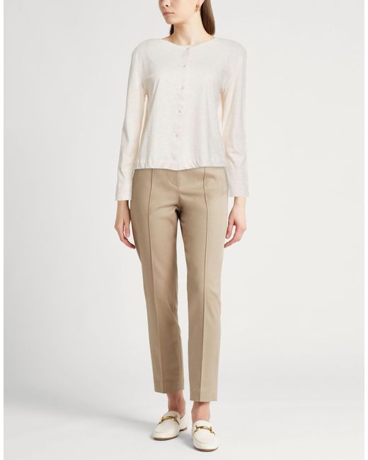 Majestic Filatures White Ivory Cardigan Cotton