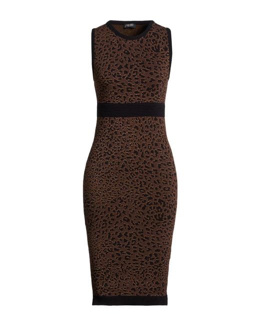 Liu Jo Brown Midi Dress