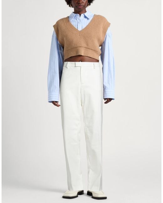 Berwich White Pants Cotton, Elastane