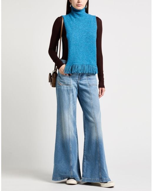 Maliparmi Blue Azure Turtleneck Wool, Polyamide, Acrylic, Alpaca Wool, Elastane