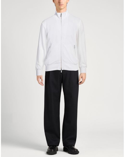 Eleventy White Sweatshirt Cotton, Polyester, Polyurethane for men