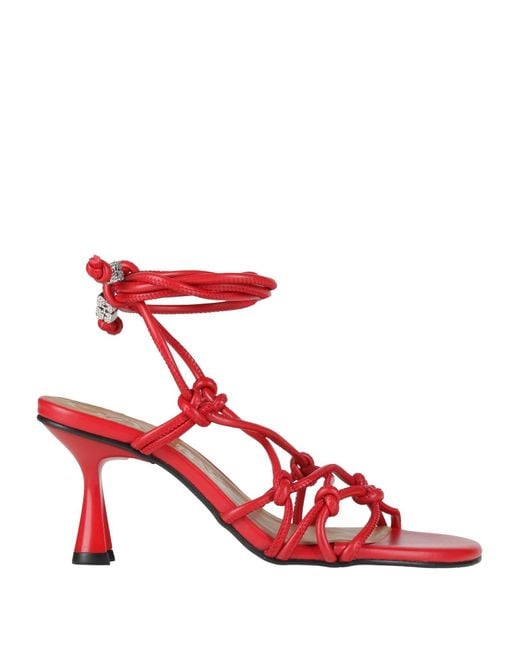 Ganni Red Sandals