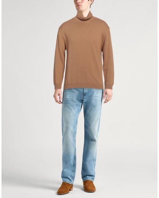 Daniele Fiesoli Brown Turtleneck for men