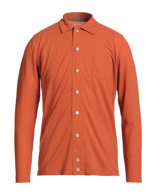 Zanone Orange Shirt for men