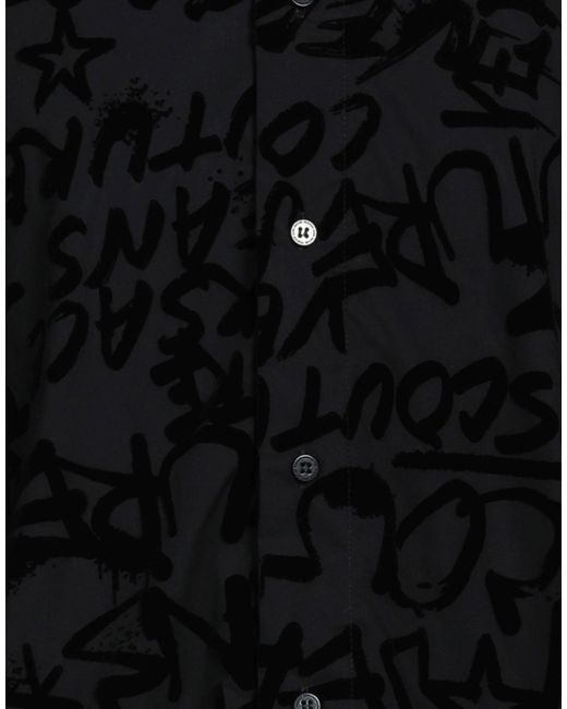 Versace Jeans Couture Black Shirt Cotton, Polyamide for men
