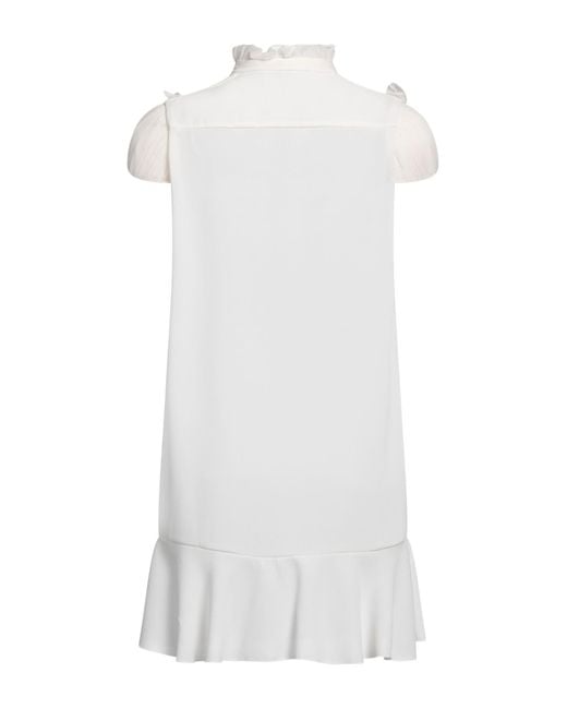DSquared² White Mini Dress Polyester