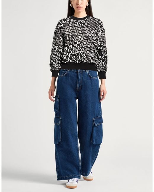 Karl Lagerfeld Black Sweatshirt Organic Cotton, Recycled Polyester